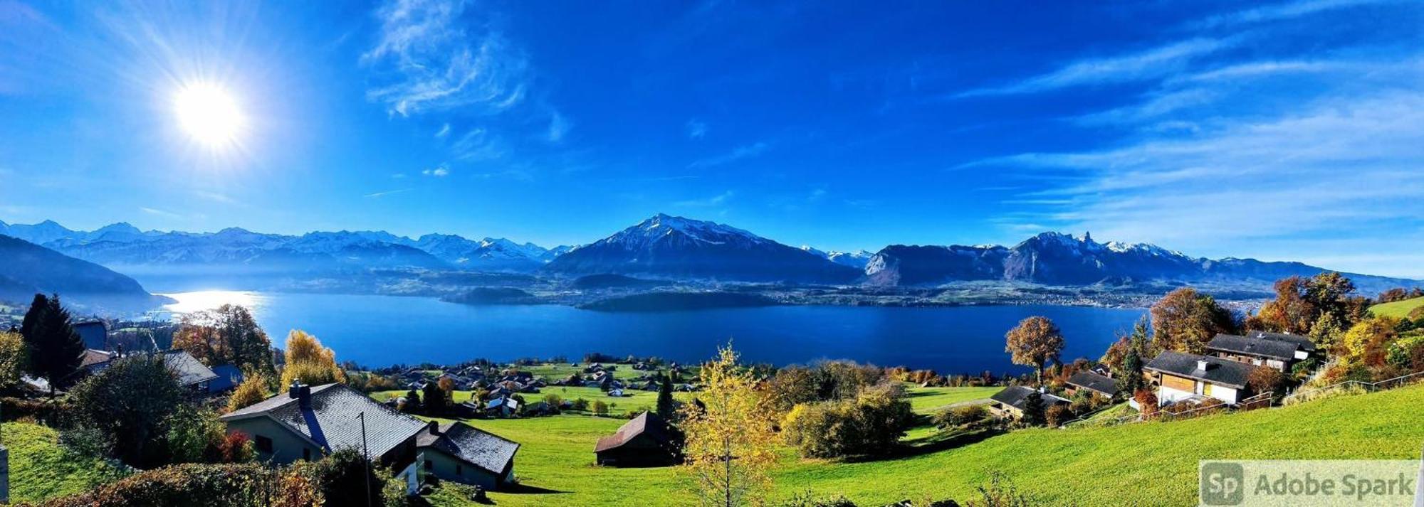Chalet With View Of The Mountains And The Thun Lake Sigriswil Exterior foto