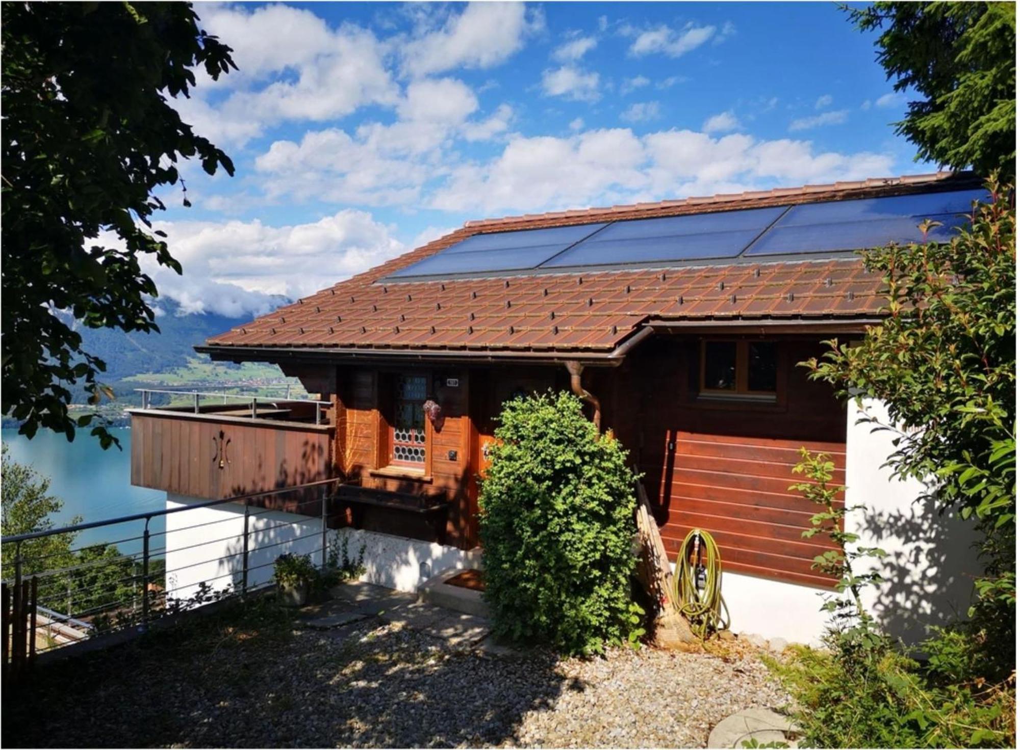 Chalet With View Of The Mountains And The Thun Lake Sigriswil Exterior foto