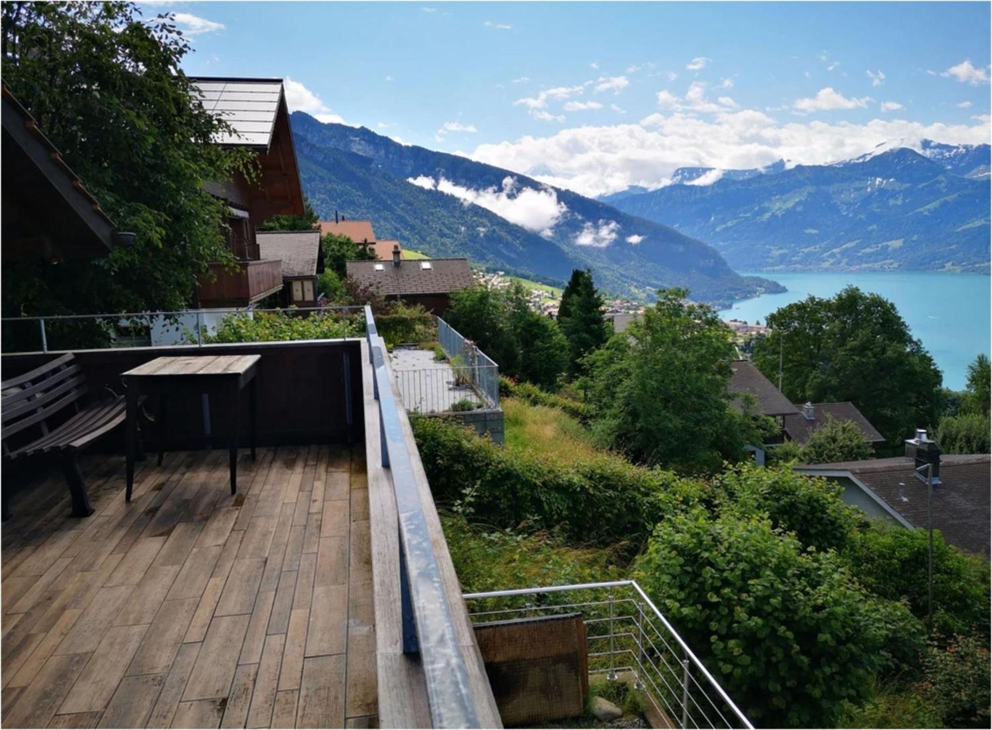 Chalet With View Of The Mountains And The Thun Lake Sigriswil Exterior foto