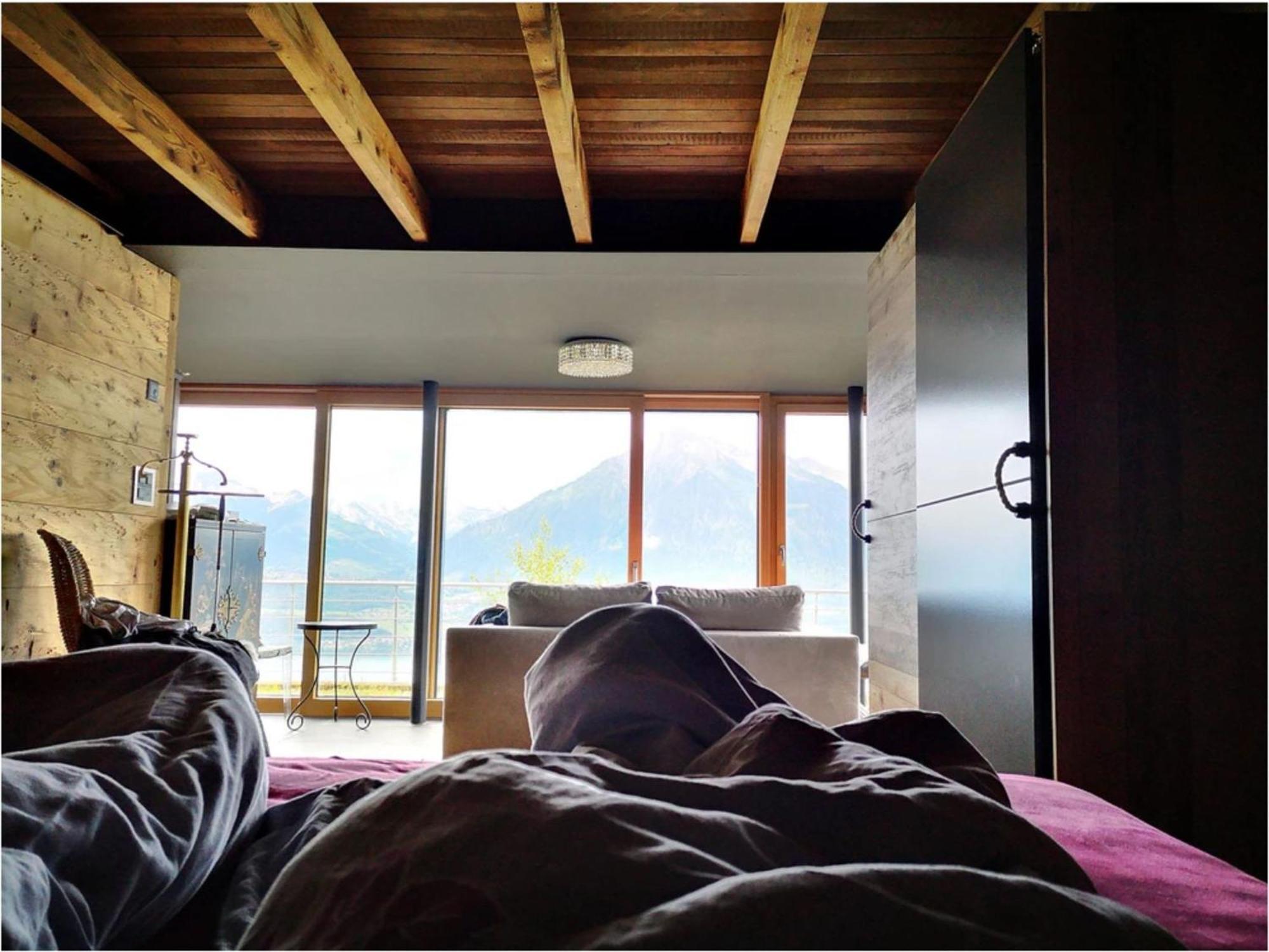 Chalet With View Of The Mountains And The Thun Lake Sigriswil Exterior foto
