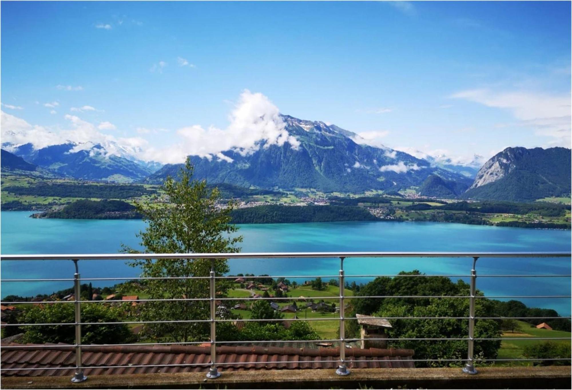 Chalet With View Of The Mountains And The Thun Lake Sigriswil Exterior foto